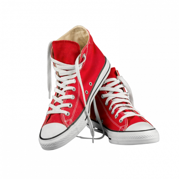 Red sneakers
